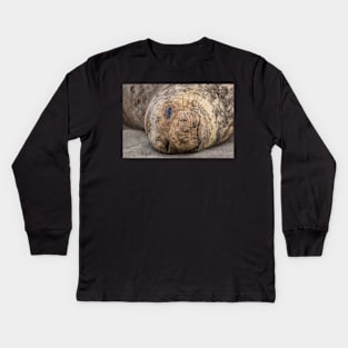 Northern Elephant Seal Kids Long Sleeve T-Shirt